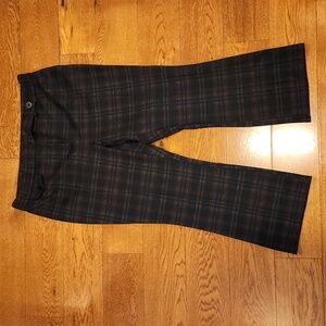 Laundry by Shelli Segal Plaid Kick Flare Pants 12